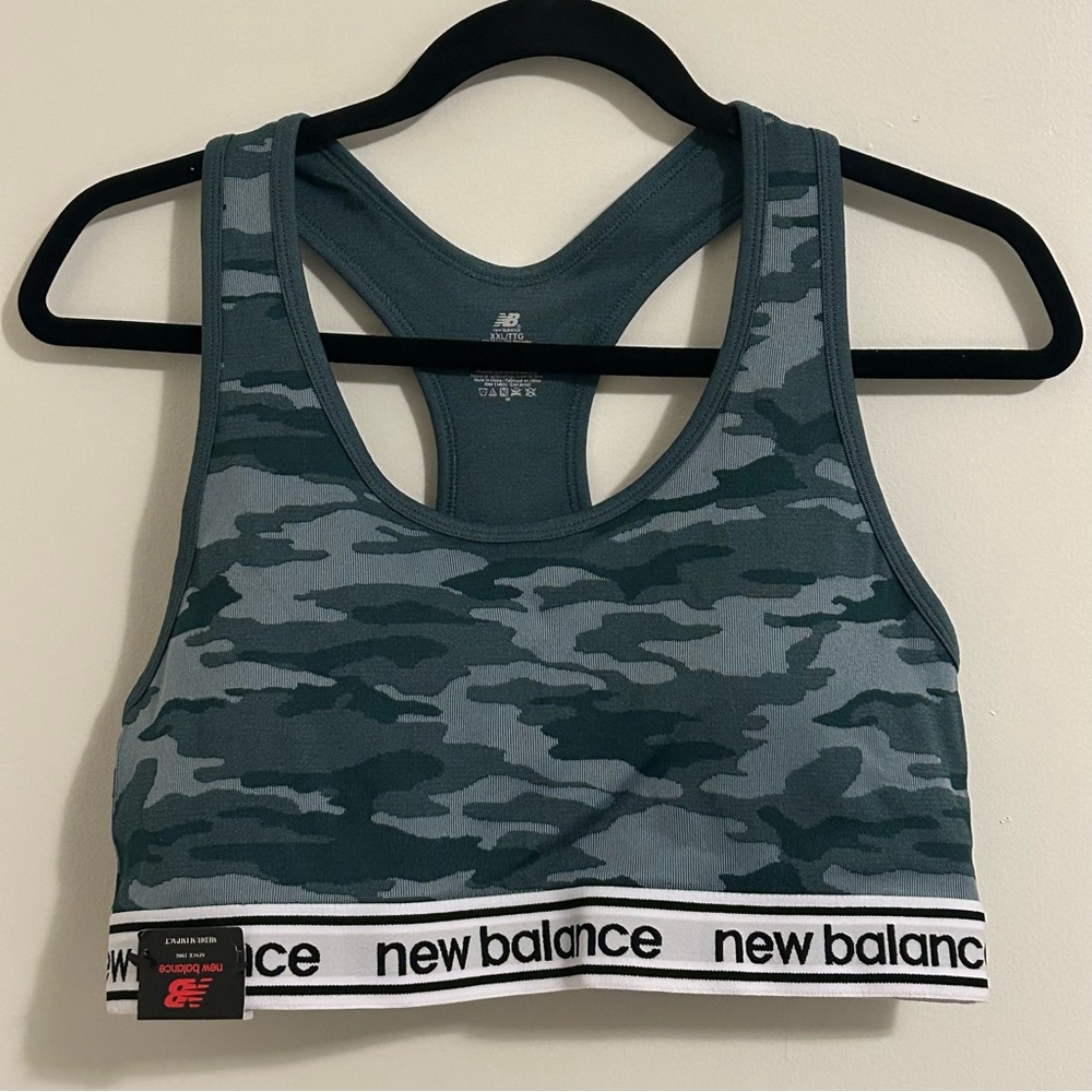 New Balance Camouflage Green Sports Bra